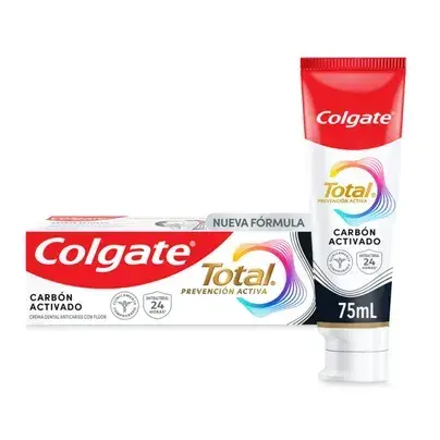 Crema Dental Colgate Total Prevención Activa Carbón x 75ml